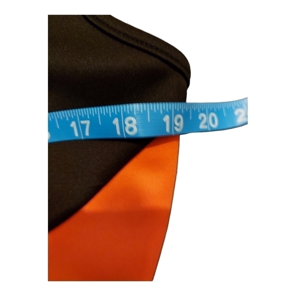 Cameo USA Sexy Cut Out Dress Orange Red Black Size L Midi EUC Stretch - Picture 4 of 4